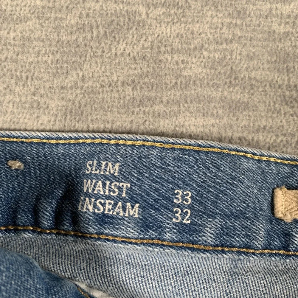 Banana Republic Jeans Mens 33x31 (33x32) Slim Taper Stretch Denim Pants‎ Blue